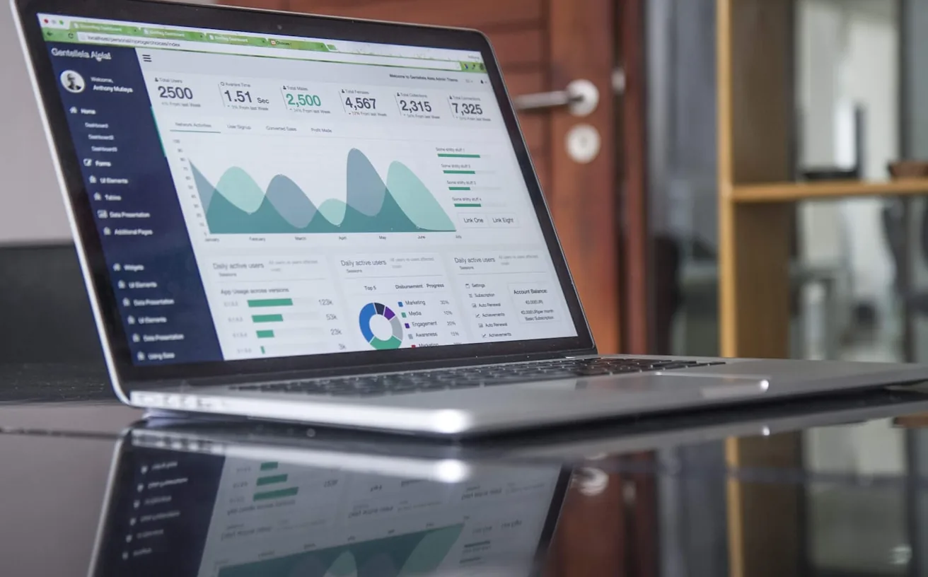 Marketer reviewing search and analytics dashboards