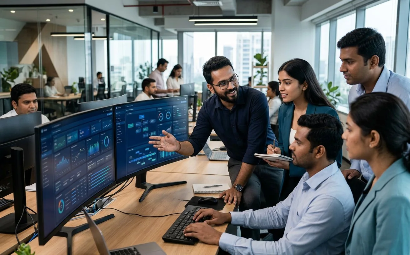 Software Development team at work