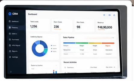 Prospect CRM dashboard interface showing leads, pipeline and business activity