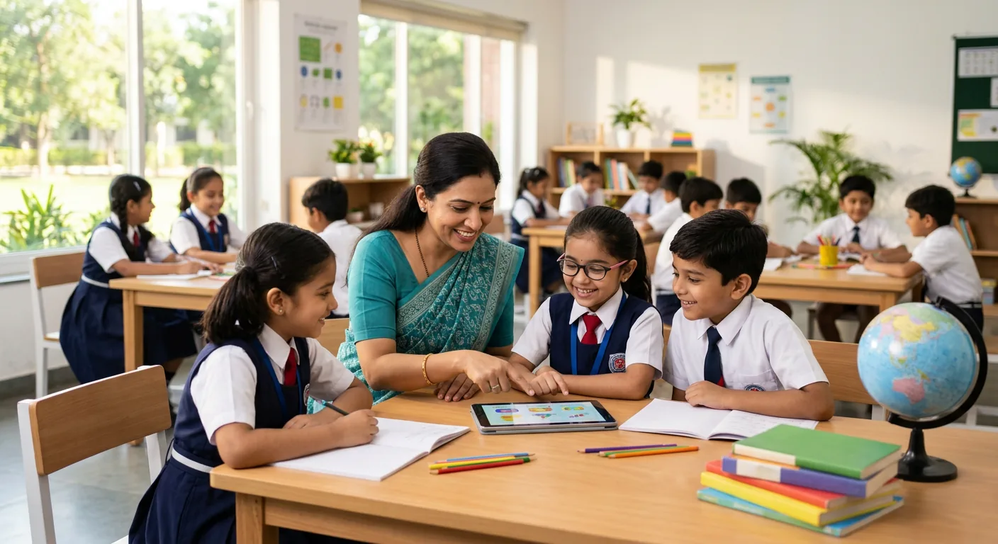 Schova teachers and students in class